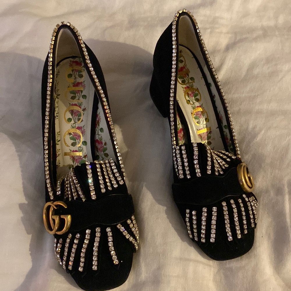 FINAL OFFER! GUCCI MARMONT EMBELLISHED HEELS